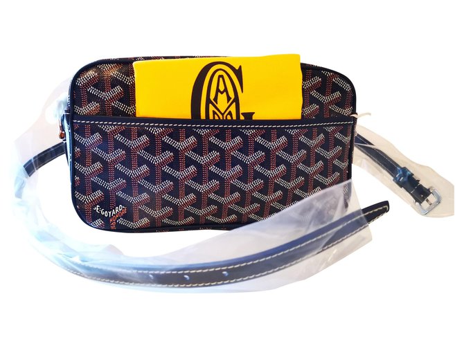 Cap Vert Goyard capvert Dark blue Patent leather  ref.152489