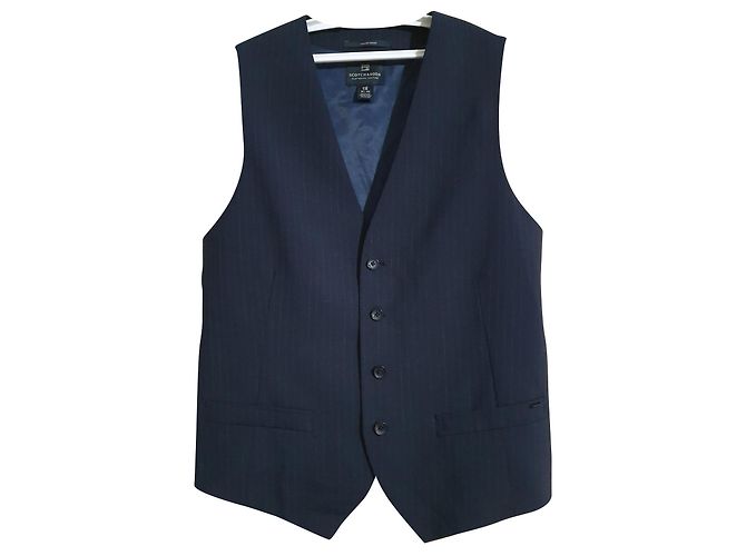 Scotch and Soda Blazer Jacket Black Wool Polyester