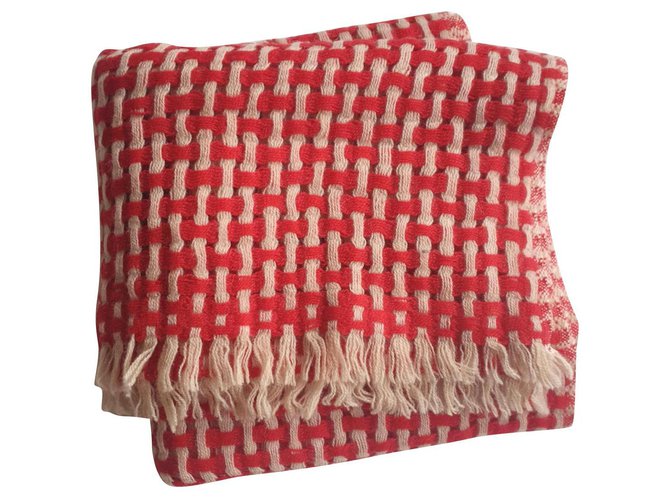 Isabel Marant Etoile Cashmere stole Red Eggshell  ref.152671