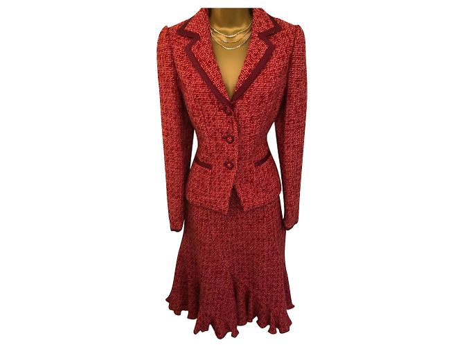 Renato Nucci Rock Anzug Pink Bordeaux
