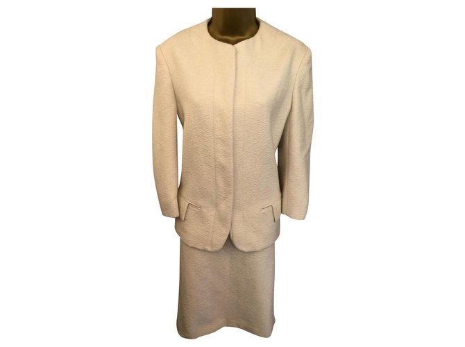 Calvin Klein Skirt suit White Polyamide Acrylic  ref.152742
