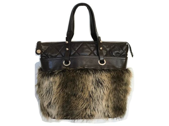 Chanel Sacola Grande Marrom Castanho escuro