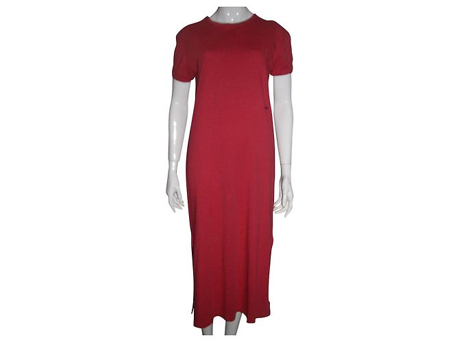 Vestido largo de algodón rojo Polo Ralph Lauren Roja