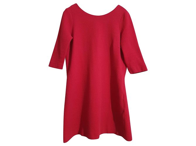 Vestido rojo Ganni de algodón Roja