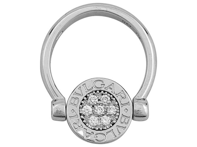 Bulgari "Bulgari-Bulgari" ring in white gold, diamonds and onyx.  ref.152896