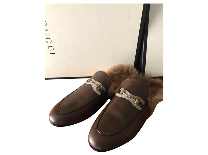gucci Princetown leather slipper Brown  ref.152905