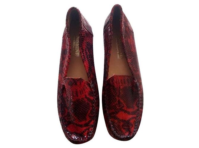 Autre Marque mocasines rojos para mujer Roja