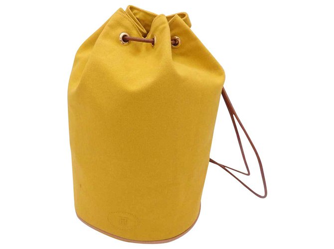 Hermès Mini Polochon Yellow Cloth  ref.153042
