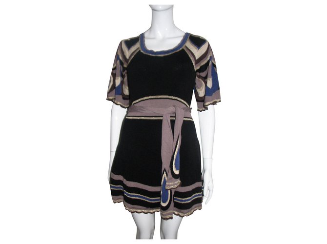 Temperley London Mini dress Black Multiple colors Silk  ref.153225