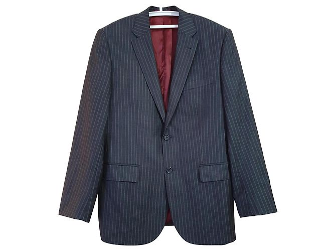 Autre Marque Blazer a righe Pedro Del Hierro grigio lana seta