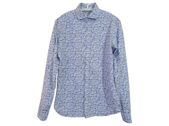 Autre Marque chemises Coton Bleu Multicolore  ref.153361