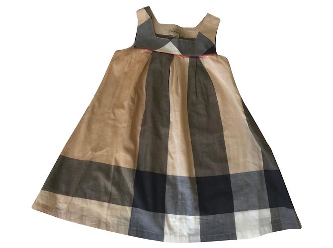 Burberry Kleider Beige Baumwolle