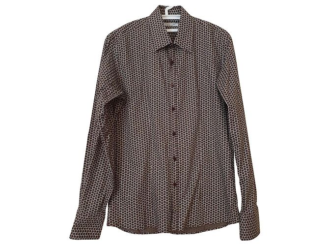 Autre Marque Camicia Xagon Uomo Marrone Cotone Elastan L