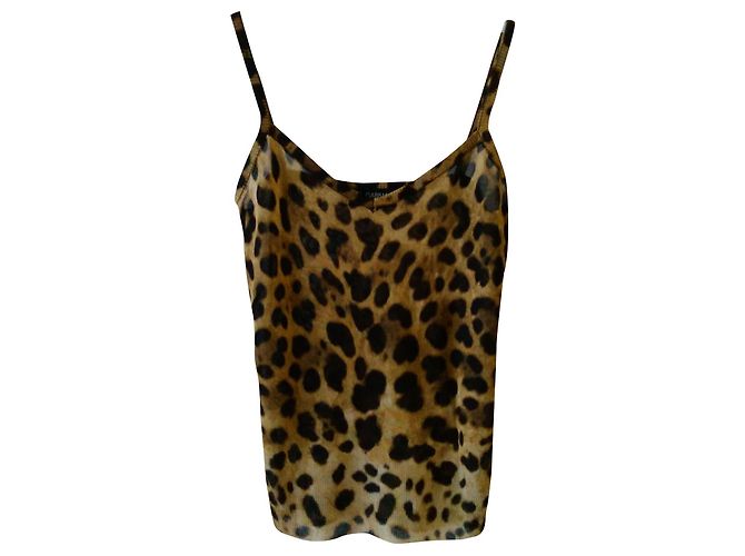 DOLCE & GABBANA Top aus Seide Leopardenprint
