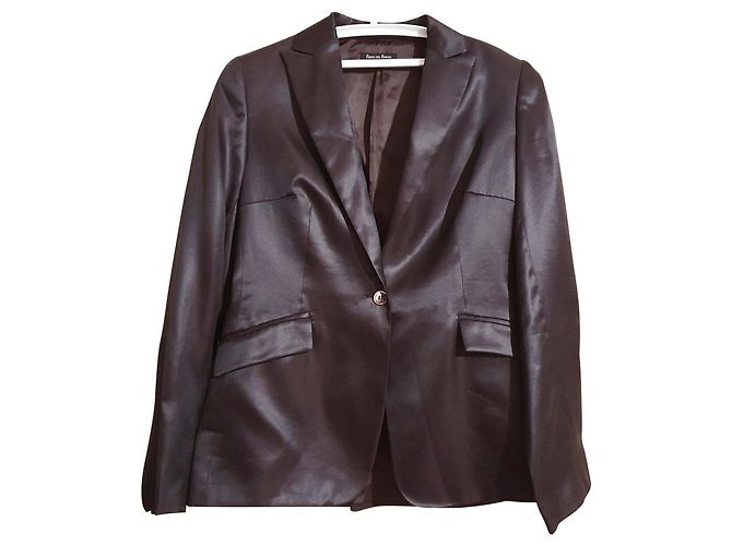 Autre Marque Blazer Pedro Del Hierro Marrone Seta e Viscosa