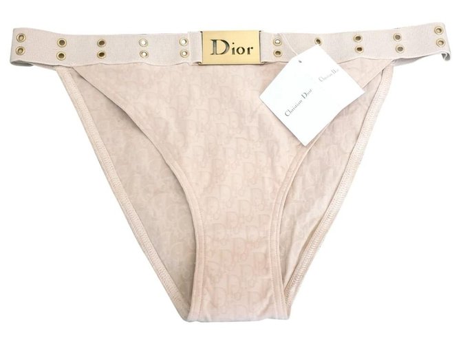 Swimsuit dior( 1) neuf Pink Beige Cotton Polyester Elastane  ref.153465