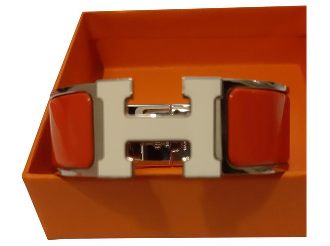 Hermès Armbänder Orange Metall  ref.153689