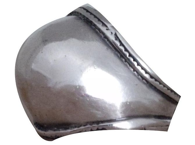 Autre Marque Modernistischer Silberring Größe 55
