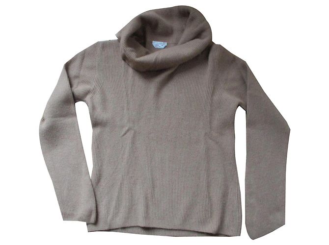 MAX MARA, maglione collo a cappuccio cammello,38. Caramello 