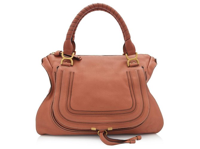 Chloé Chloe Brown Leather Marcie Handbag Pony-style calfskin  ref.153948