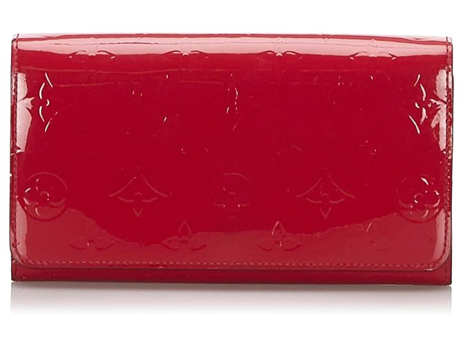 Louis Vuitton Red Vernis Sarah Wallet Leather Patent leather ref