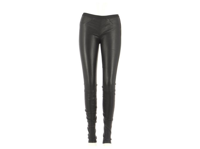 Helmut Lang Trousers Black Leather  ref.154027