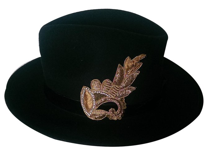Autre Marque Hats Black Wool  ref.154095