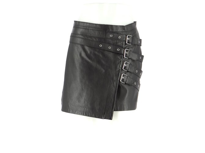 The Kooples Skirt suit Black Leather  ref.154201