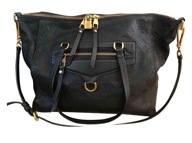 Lumineuse Louis Vuitton Sacs à main Doré Bleu Marine