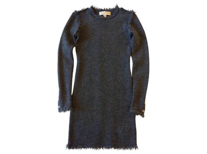 Michael Kors Grey wool minidress  ref.154073
