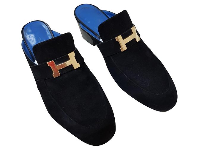 Constance Hermès Hermes mules Paradis Black