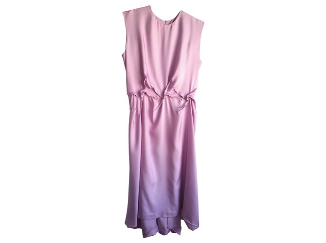 Yves Saint Laurent Silk dress Pink  ref.154152