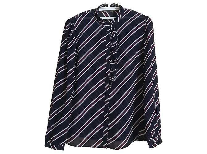Camicia Baum und Pferdgarten in seta e viscosa Multicolore