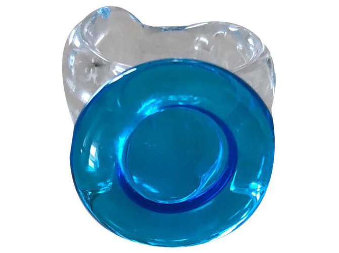 Autre Marque bague en verre soufflé bleue taille 51-52  ref.154217