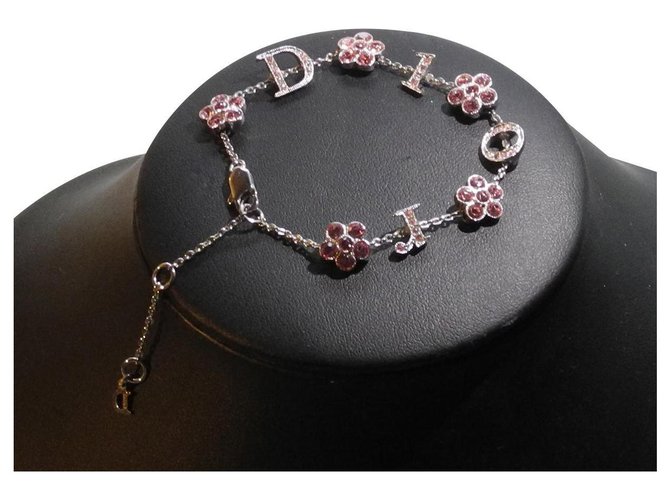Dior Armbänder Silber Pink Metall  ref.154221