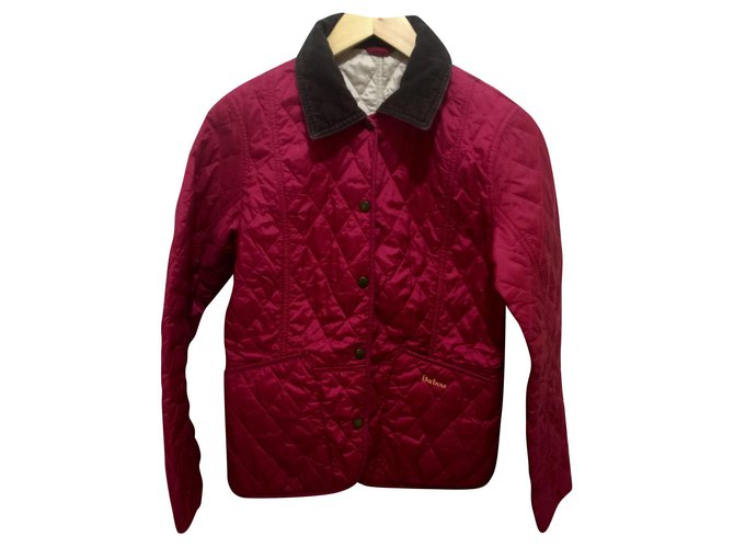 Barbour Red Liddlesdale quilted jacket Nylon  ref.154353
