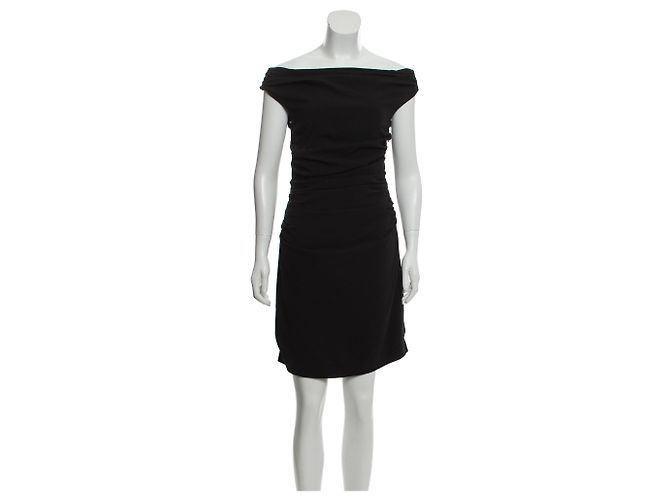 Helmut Lang Ärmelloses Schwarzes Minikleid mit Keyhole Detail