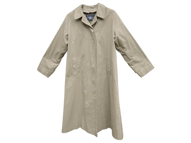 raincoat woman Burberry vintage size 40 with removable wool lining Khaki  Cotton Polyester  - Joli Closet