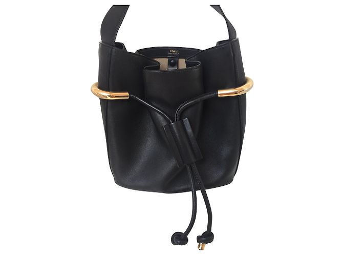 Borsa a secchiello Chloé Emma in pelle nera Nero