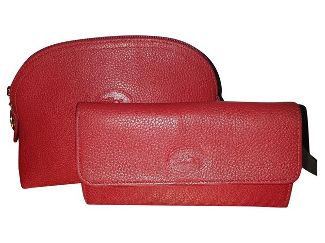 Kate Moss Longchamp Clutch bags Red Leather  ref.154511