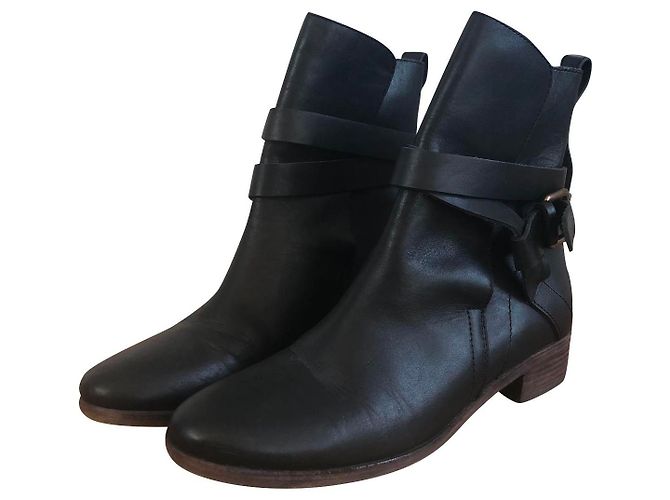 Botines See by Chloé de piel negra Negro