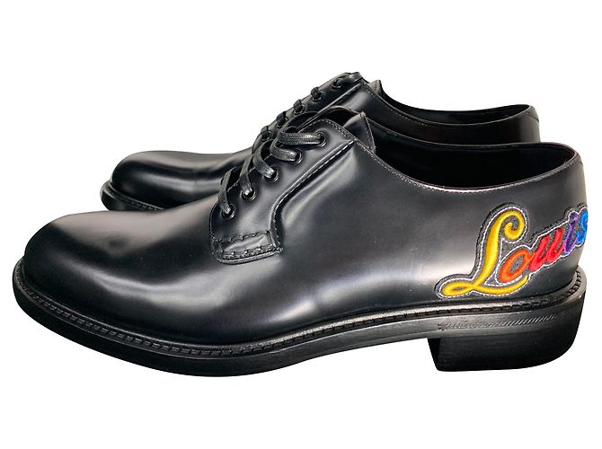 LOUIS VUITTON Derby Voltaire Nero Pelle