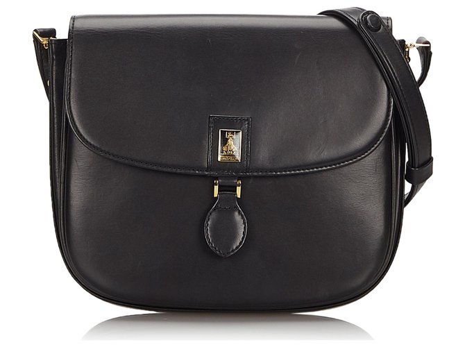 Burberry Black Leather Shoulder Bag  ref.154651