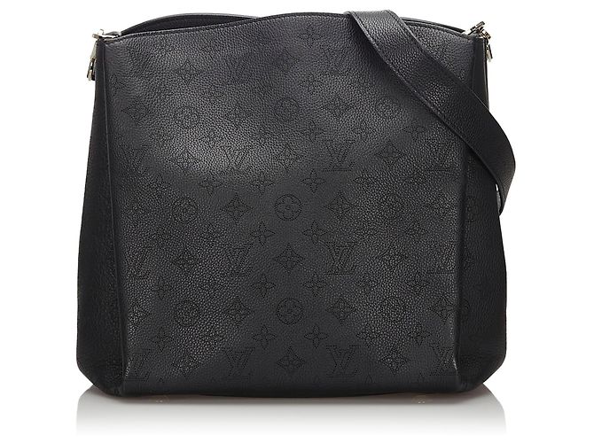 Louis Vuitton Black Mahina Babylone PM Negro