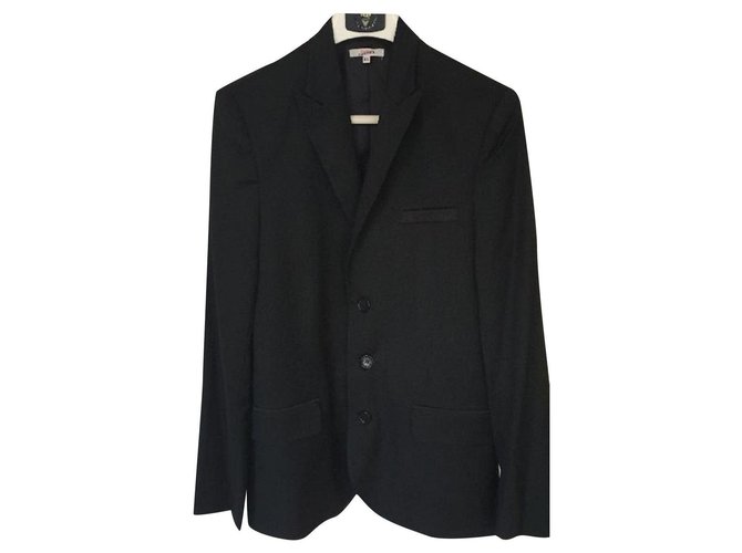 Jean Paul Gaultier Gaultier Jacket Junior Size 16 ans Black Wool  ref.154702