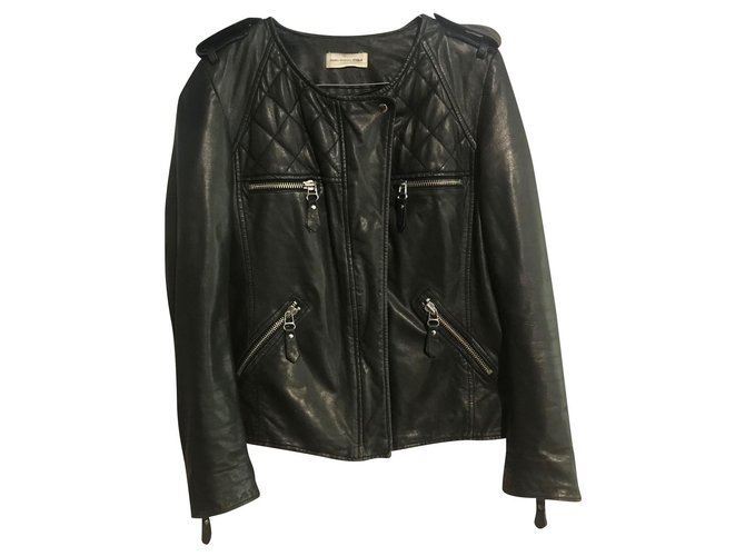 Ydmyg Busk Skelne Isabel Marant Biker jackets Black Leather Lambskin ref.154708 - Joli Closet