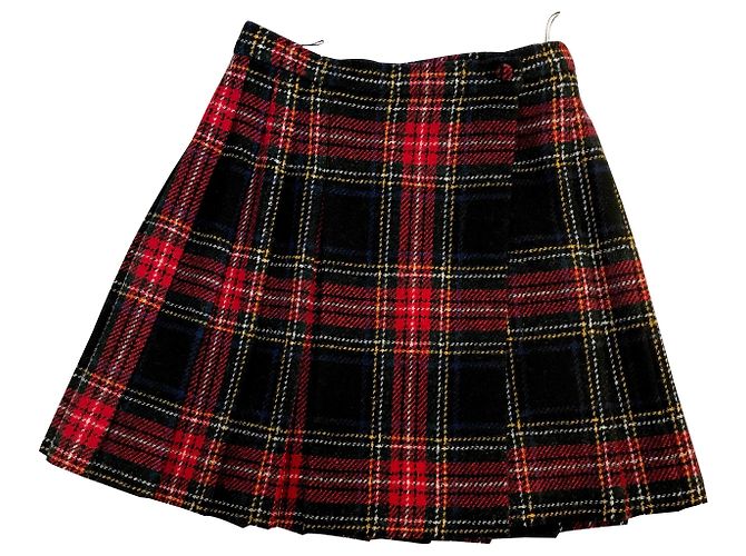 Saint Laurent Runway plaid skirt 100 % Wool