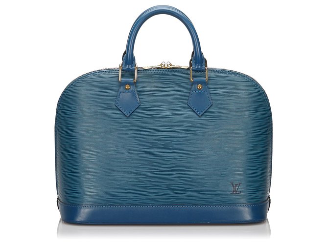 Louis Vuitton Blue Epi Alma PM Pelle  ref.154788