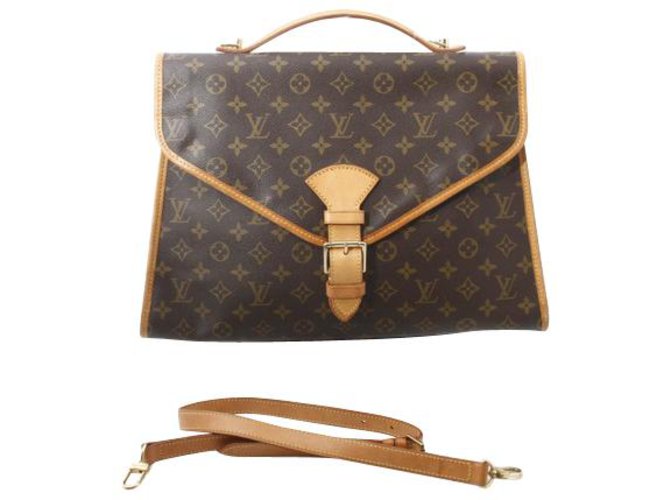 Louis Vuitton Beverly Braun Leinwand  ref.154922