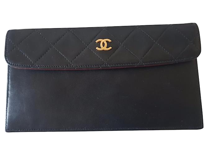 Vintage Chanel small leather goods Black ref.154952 - Joli Closet
